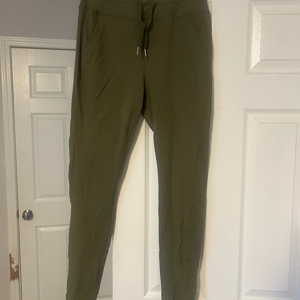 Women’s Olive Green Drawstring Casual Pants